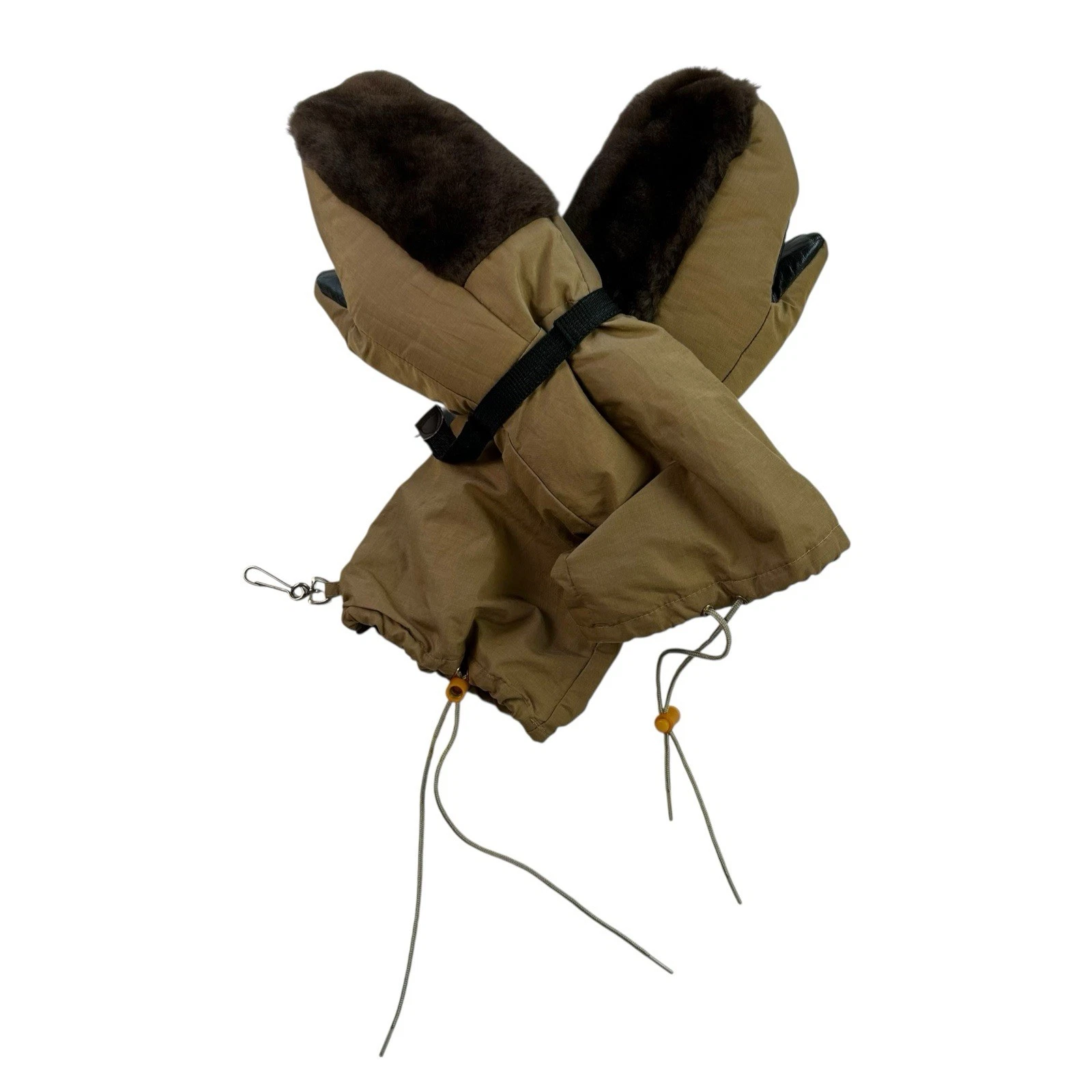 1970s Eddie Bauer Goose Down Mittens Sherpa Top Gloves Size Large