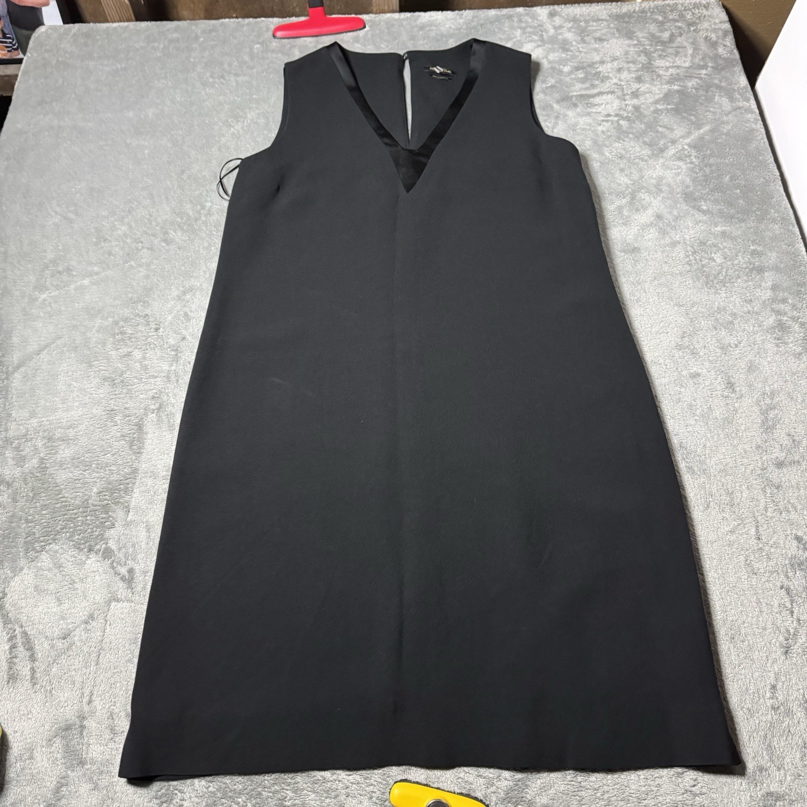 Massimo Dutti V Neck A Line Preppy Style Dress Lined Size 10 Office