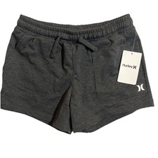 Hurley Girl's Medium French Terry Shorts Black Heather $28