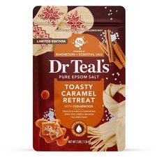 Dr Teal's Toasty Caramel Epsom Salt Magnesium Bath Soak, Essential Oil, 3 lbs