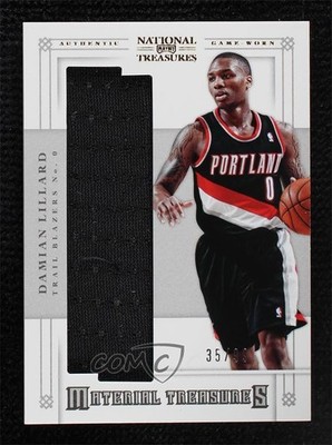2012 Panini National Treasures Material 35/99 Damian Lillard #50 Rookie RC 03li