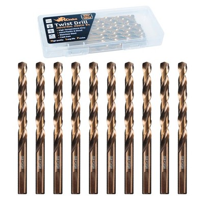 9/32'' Cobalt Drill Bit HSS M35 Metal Drill Bits For Stainless Steel 10 PCS