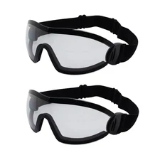 2 FLARE Goggles Motorcycle Riding Skydiving Googles Clear Lens Shatterproof