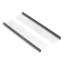 5Pcs 2.54mm Pitch 40P 25mm Length Double Row Straight Connector Pin Header Strip