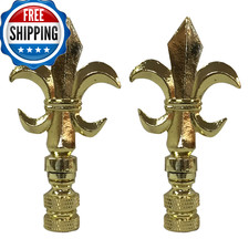 Royal Designs, Inc. Royal Designs F-5005Pb-2 Fleur De Lis Lamp Finial For Lamp