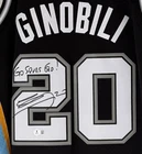 Manu Ginobili signed San Antonio "Go Spurs Go!" NBA Mitchell & Ness Jersey BAS