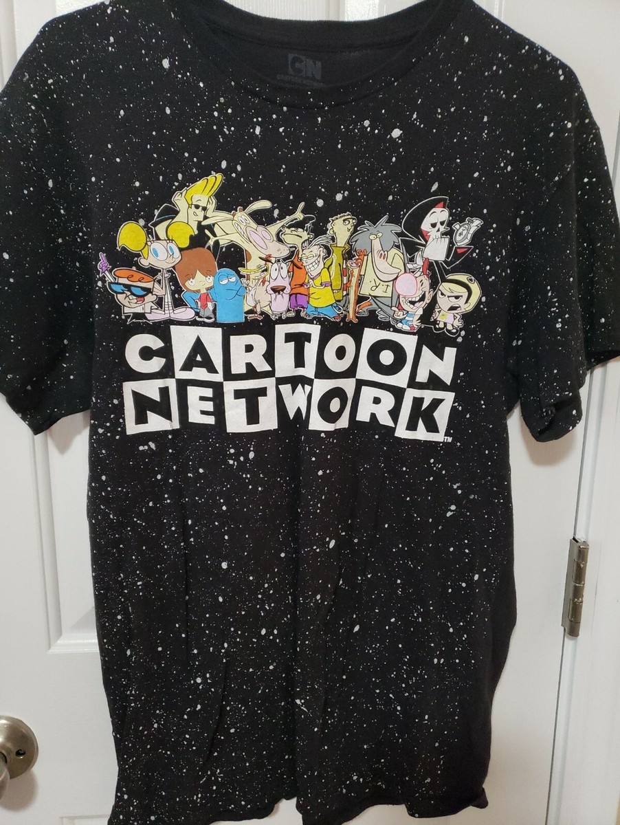 Men's Cartoon Network 90s Character Squad Retro Graphic Black T