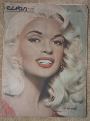Cover Girl Jayne Mansfield. Vintage 1958 Argentina Magazine Ecran.