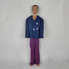 vintage BARBIE Ken 1960 DOLL Brunette Hair FIGURE straight leg MATTEL 12" tall