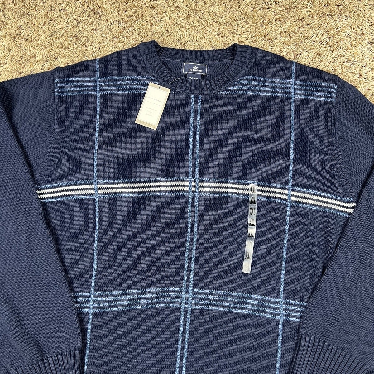 NEW Dockers Stylish Soft Cotton Knit Pullover Sweater Mens 2XL 