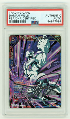 PSA Signed Daman Mills Full Power Frieza 100% Overdrive BT9-101 SR Foil DBS