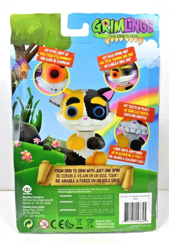WowWee Fingerlings Grimlings Scaredy Cat From Grin to Grim (New) - Image 3 of 4