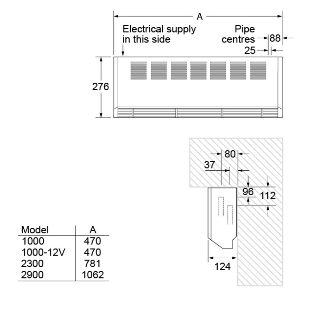 Smith’s Ecovector Low Voltage Fan Convector HL1000 – 12V Hydronic High Level