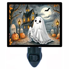 Halloween Decorative Photo Night Light, Haunted Glow, Ghost