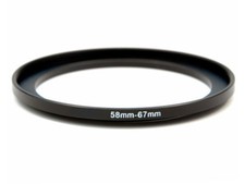 58-67mm Metal Step Up Ring Lens Adapter from 58 to 67mm Filter Thread UK SELLER