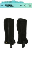 NEW Perri's Children's Zipper Half Chaps - Child Large Tall, Black
