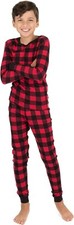 Leveret Kids Christmas Buffalo Plaid Christmas Pajamas Boys Girls Size 4 Years