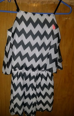 NWT Girls U.S. Polo Assn Romper Outfit Size Xl