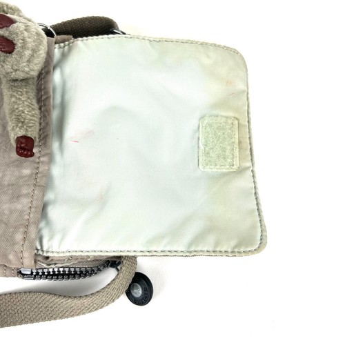 Kipling Eldorado Crossbody Bag Nylon Adjustable Strap Khaki Mini Purse - Picture 11 of 15