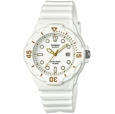 Casio LRW200H-7E2V, Women's Analog White Resin Band, White Dial, Date, 100 Meter