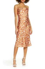 Bardot Animal Spot Slipdress, Size XS in Sketch Spot