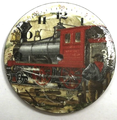 Elgin 16 Größe 4-4-0 Dampf Lokomotive Zug Taschenuhr Porzellan Zifferblatt LW386 - Bild 1 von 4