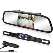 5" Mirror Monitor Reverse Camera Backup HD Night Vision Kit Car Rear View System