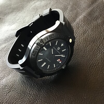 Taucheruhr Super Avance DLC Beschichtung Schwarz 48 mm Automatik Kautschuk Band.