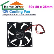 High Quality 80x 80 x 25mm 12V Cooling Fan Computer Air PC Case 2-Pin Power