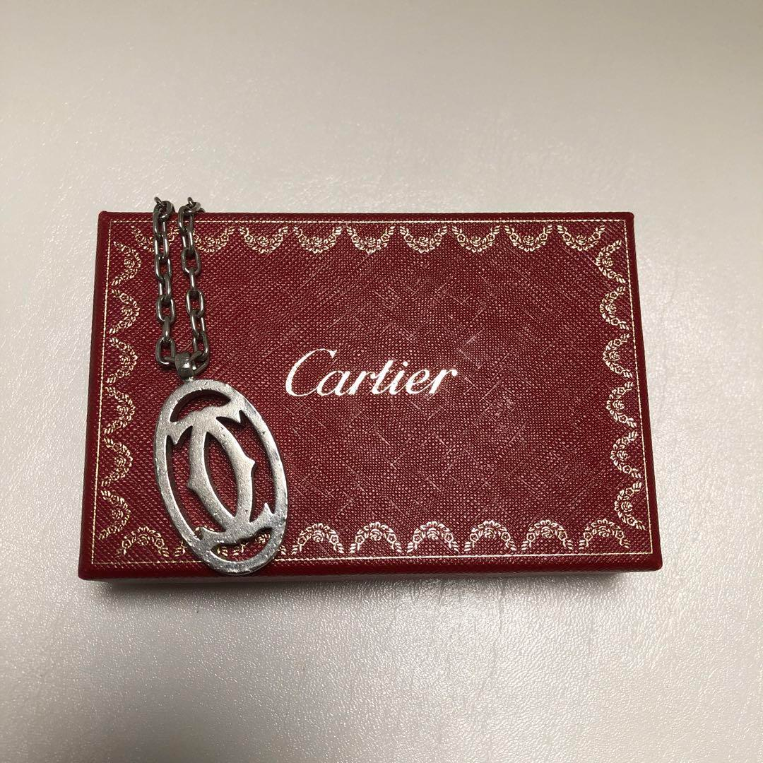 Cartier 2C Logo Bag Charm Keychain Pendant Box Included Cartier 2C Logo Bag Charm Keychain Pendant Box Included