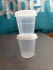New TUPPERWARE Tupper Minis Midgets Set of 2 sheer with sheer seal New