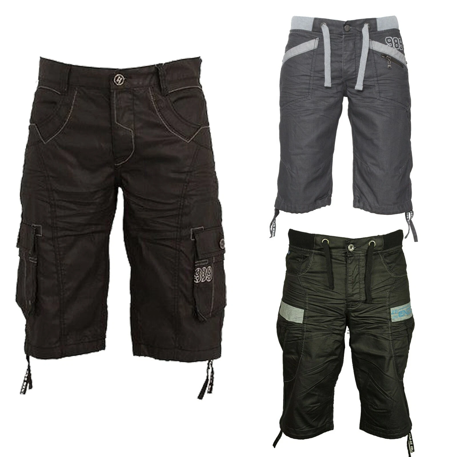 Enzo Mens Shorts Combat Cargo Stylish Summer For All Waist Sizes 28 to 50