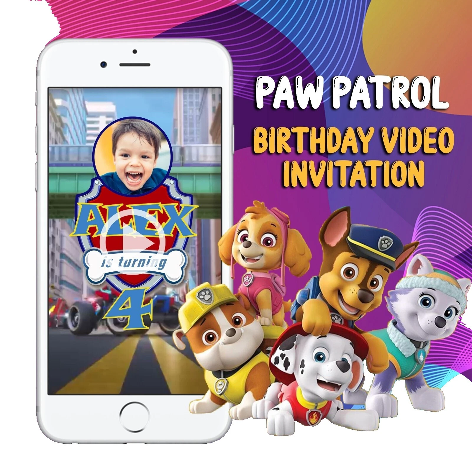 Invitaciones y tarjetas de felicitación de Paw Patrol