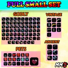 Roblox MM2 ✨Full Small Set✨ Godly, Pet, Ancient and Vintage| SAME DAY DELIVERY❗️
