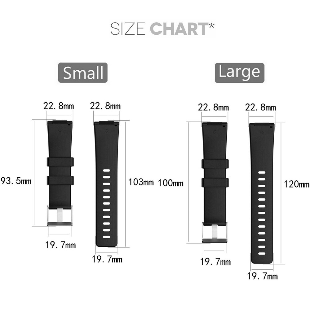 fitbit versa band size