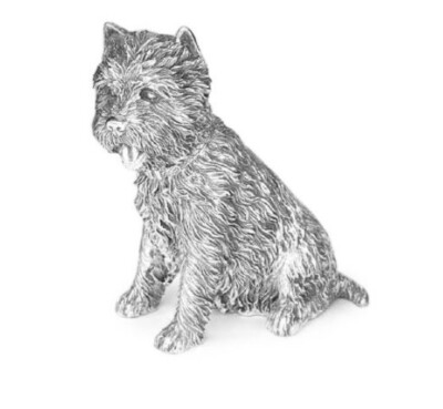 Silber Westie - vollständig gestempelt Sterlingsilber