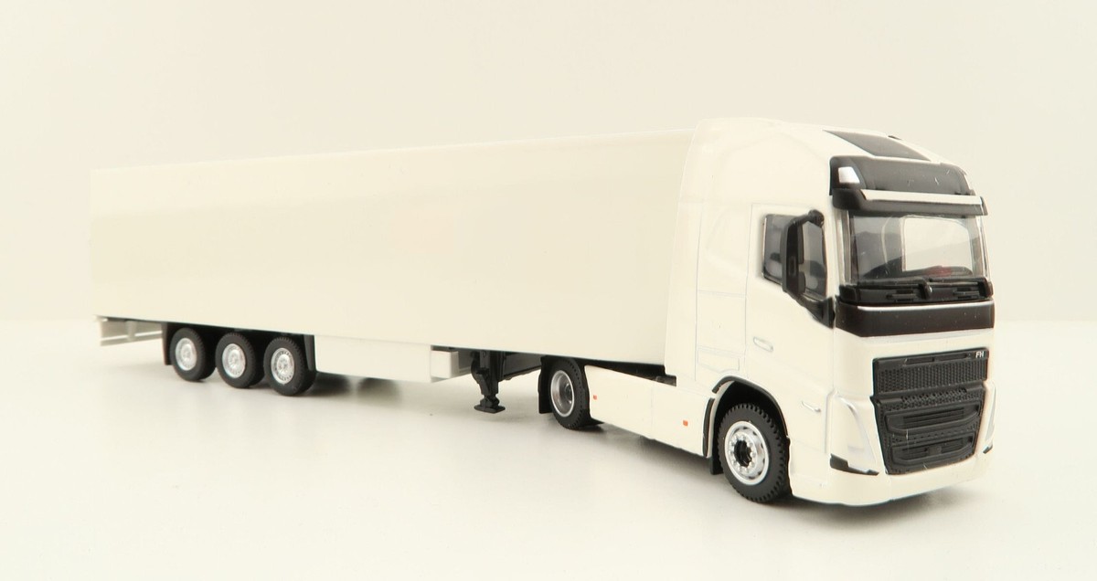 Tekno 85271 - Volvo FH05 Truck with Semi 3-axle Box trailer White