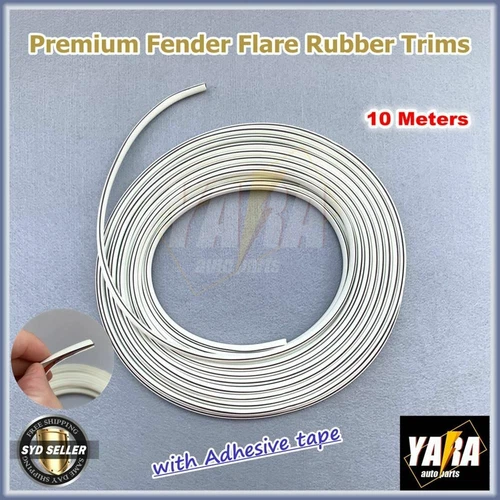 Fender Flare Rubber Trims Seals Flares Fenders white 10M Meters Wheel Arch w tap