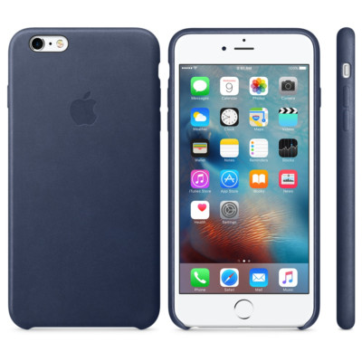 Original Apple iPhone 6 Plus / 6S Plus Leder Case - Mitternachtsblau - Neu