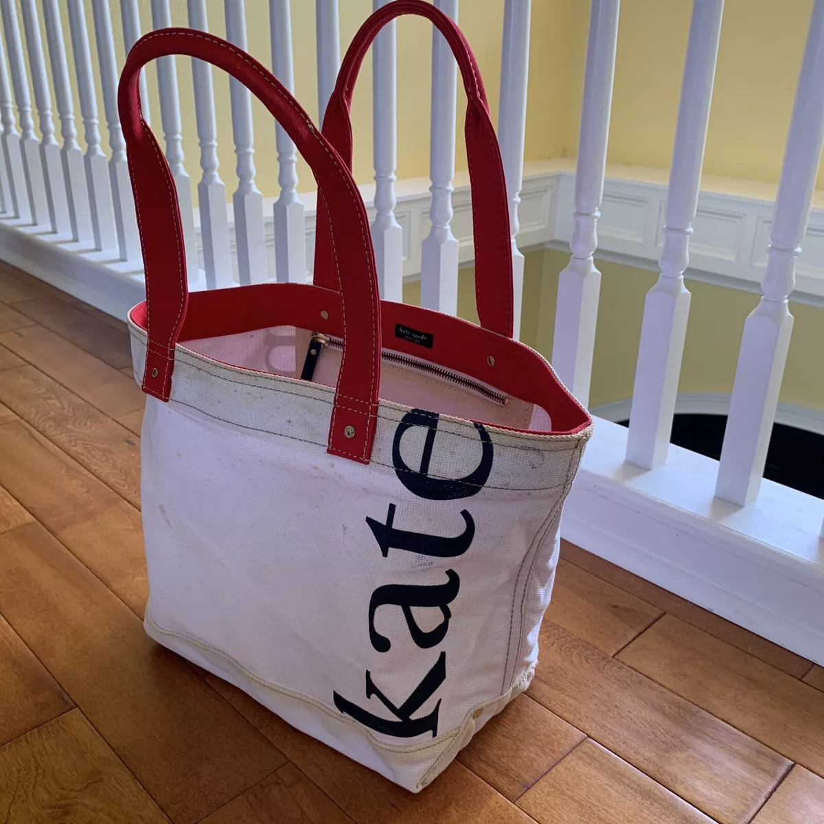 Luxury Canvas Stripe Tote Bag, Personalised Monogram Tote Bag