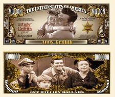 The Andy Griffith Show Novelty Dollar Bill comes In a Soft Polly Sleeve
