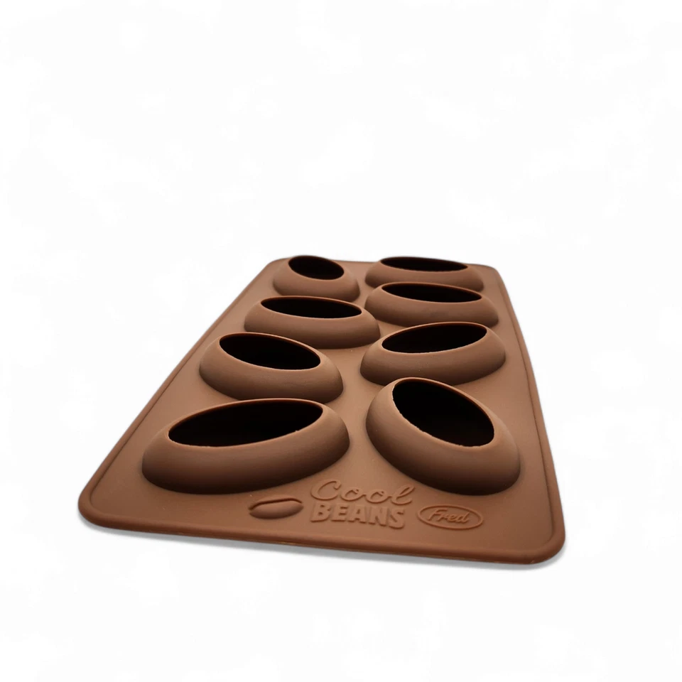 Fred: Cool Beans Coffee Bean Shaped Silicone Ice Cube Tray NEW In Box Food Safe - Image 2 of 4
