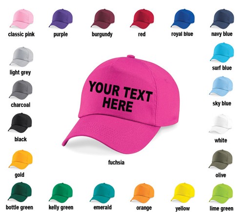 Custom Printed Personalised Baseball Cap Hat - Girls, Boys, Kids, Childrens - Picture 2 of 21