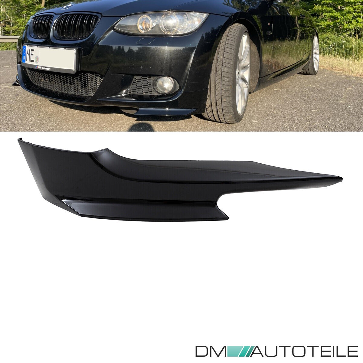 Flaps GT Evo Spoiler Ecken SET Schwarz Spoilerlippe Passt Für BMW E36