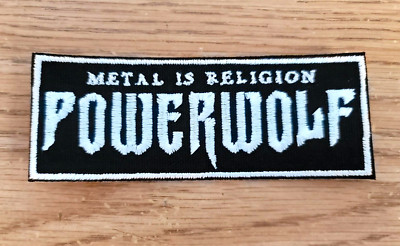 Powerwolf logo embroidered Iron on patch (Sabaton, Gloryhammer)
