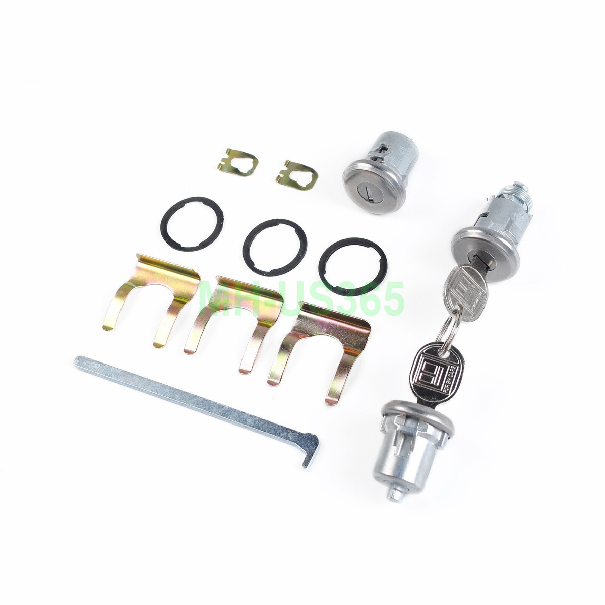 New GM OEM Chevy Ignition/Doors/Trunk Lock Key Cylinder Set With Keys To Match E - Foto 12