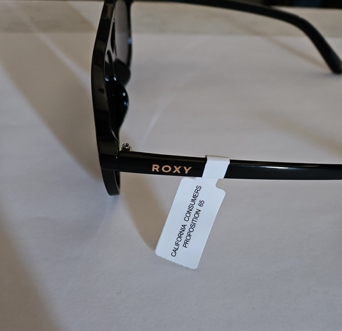 Free Same Day Shipping ROXY Black Sunglasses UV Protected Gold ROXY Logo On Side - Picture 5 of 5