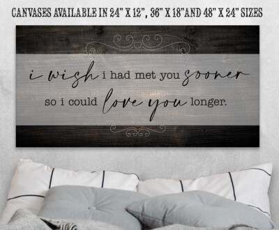 I Wish I Had Met You - Large Canvas (Not Printed on Wood) - Stretched on Wood