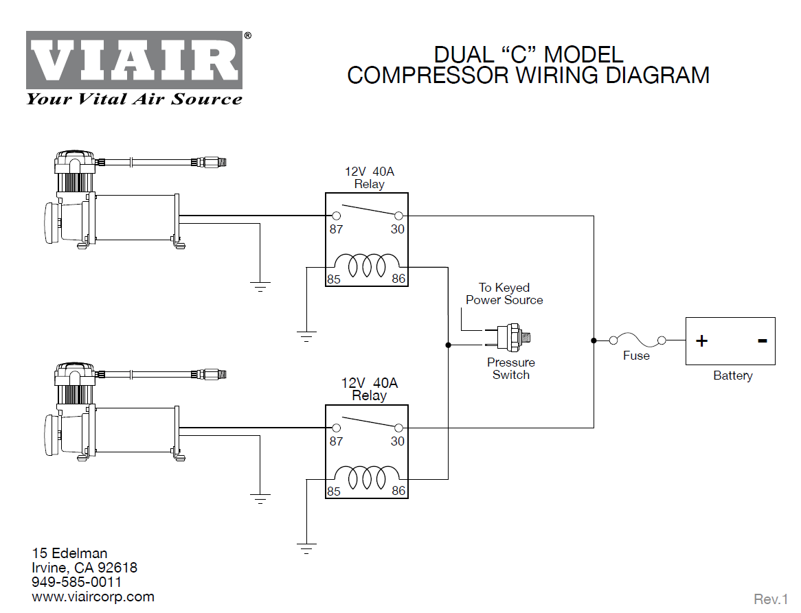 Viair 44442 Dual Air Suspension Compressor Kit 200 PSI Max Viair 44442 Dual Air Suspension Compressor Kit 200 PSI Max
