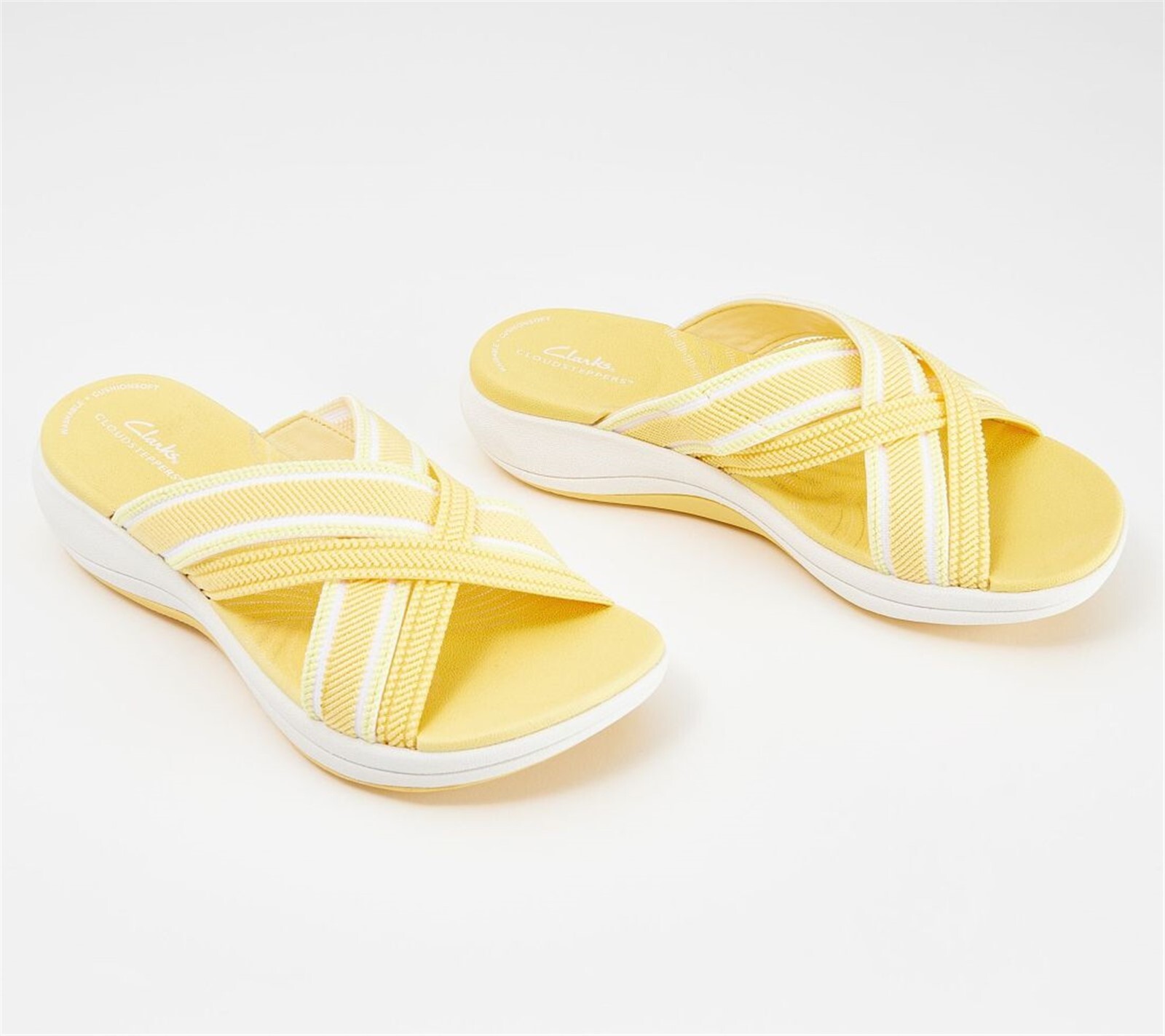 Clarks Cloudsteppers Sport Slide Sandals Mira Isle Buttercream 11W NEW  A394307 601950573219 | eBay